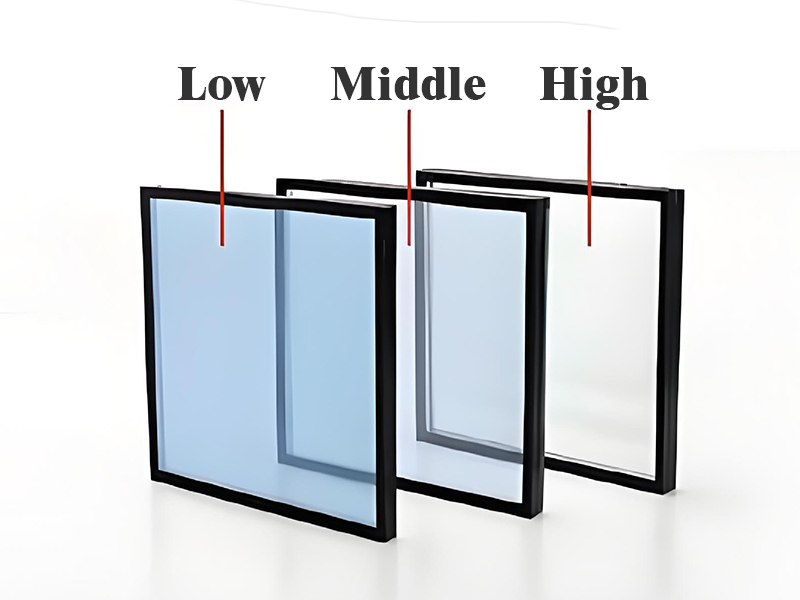 low E transparent Low Middle High
