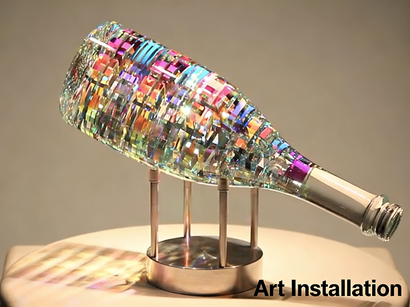 color glass bottle decoration manufacture jinxiong factory